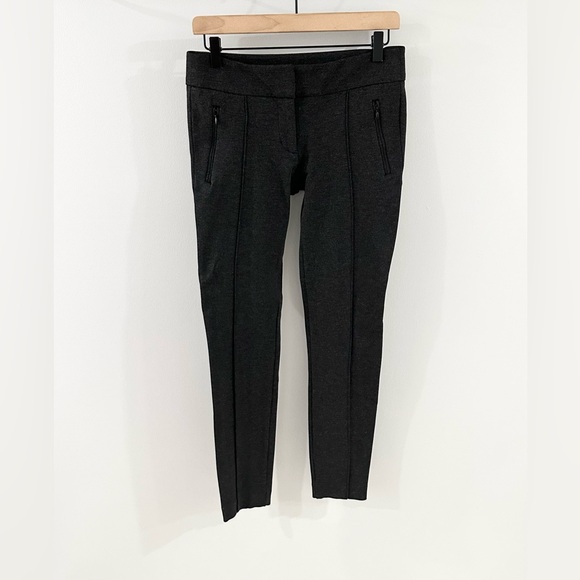 Loft Ponte Knit Front Seam Skinny Pants Gray Size 2 - Picture 3 of 7